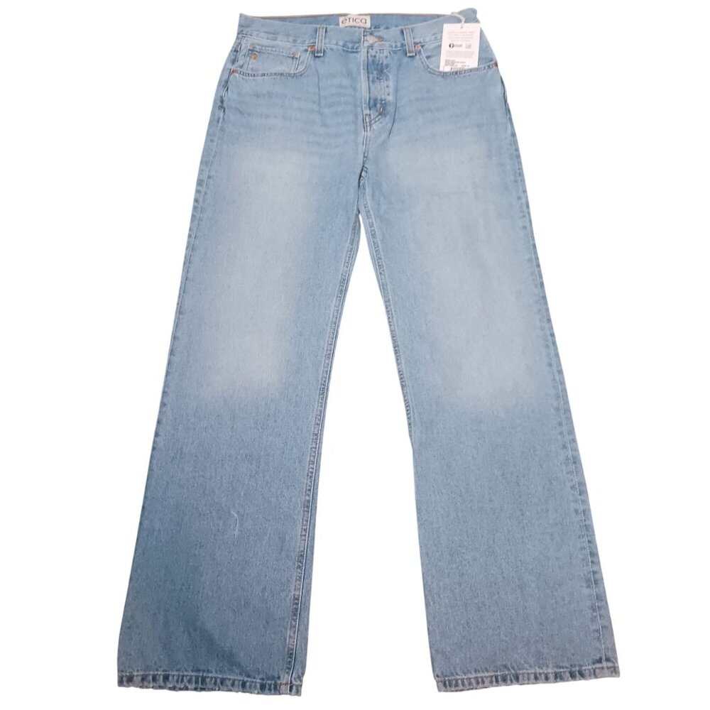 NEW Etica Denim Amis Relaxed Fit Boot‎ Cut Jeans in Atwater Size 29 Button-fly